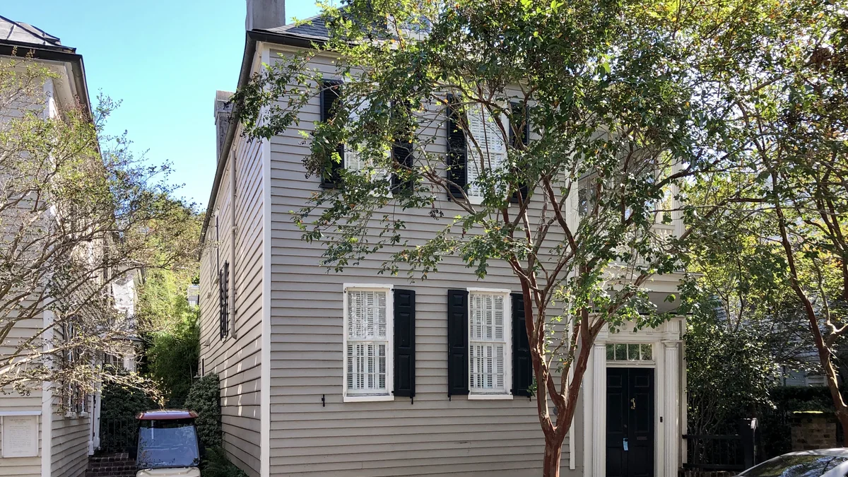 Historic homes along Church Street in Charleston South Carolina