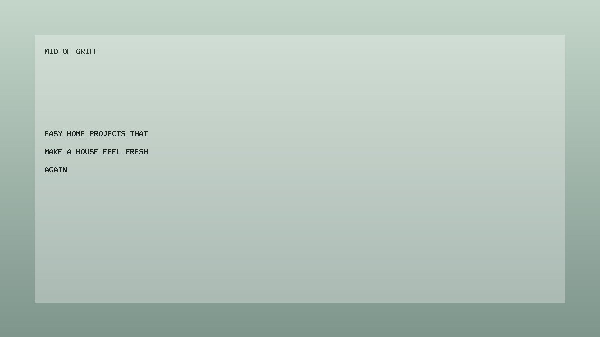 A clean home and living placeholder image for a simple home projects article.