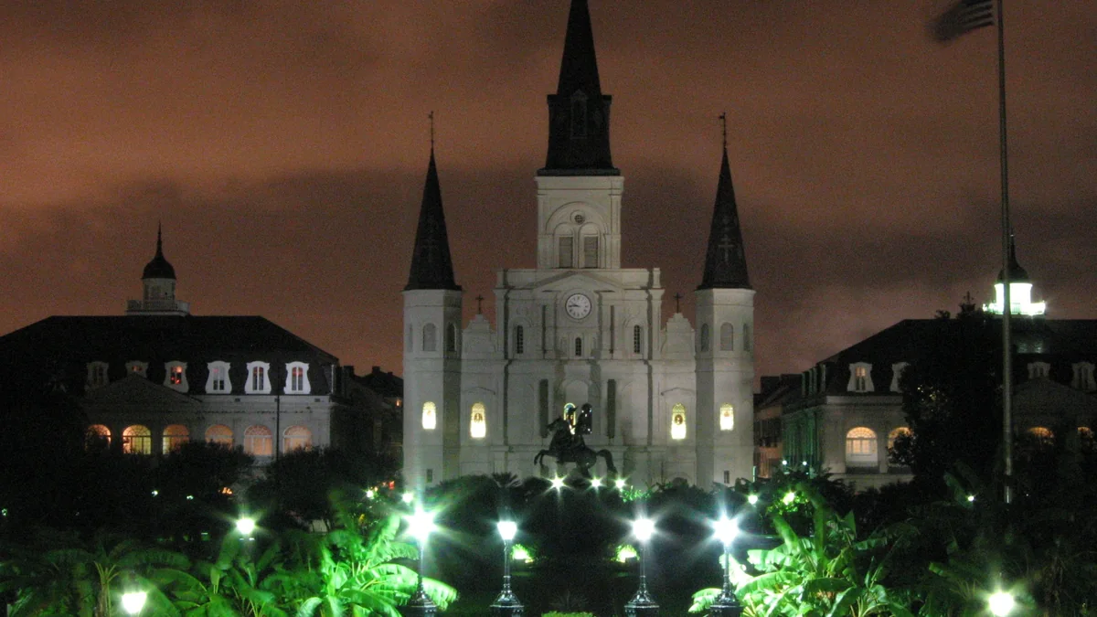 St. Louis Cathedral at Jackson Square in the French Quarter of New Orleans