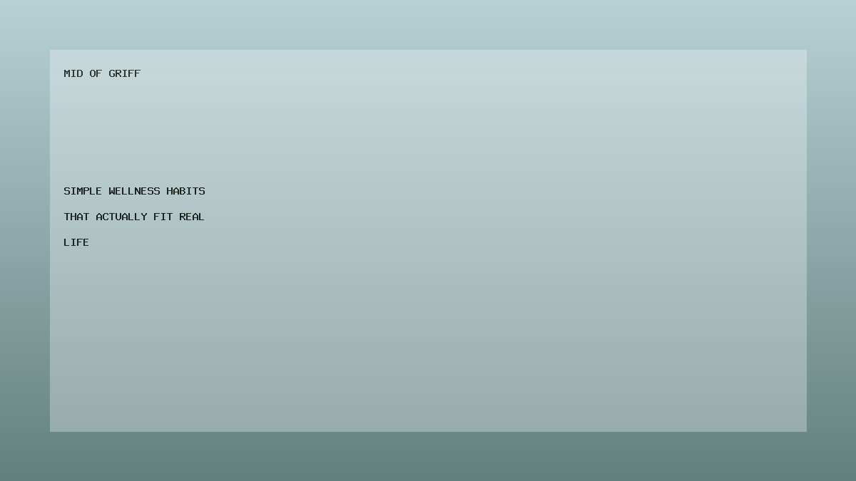A calm wellness placeholder image for an everyday habits article.